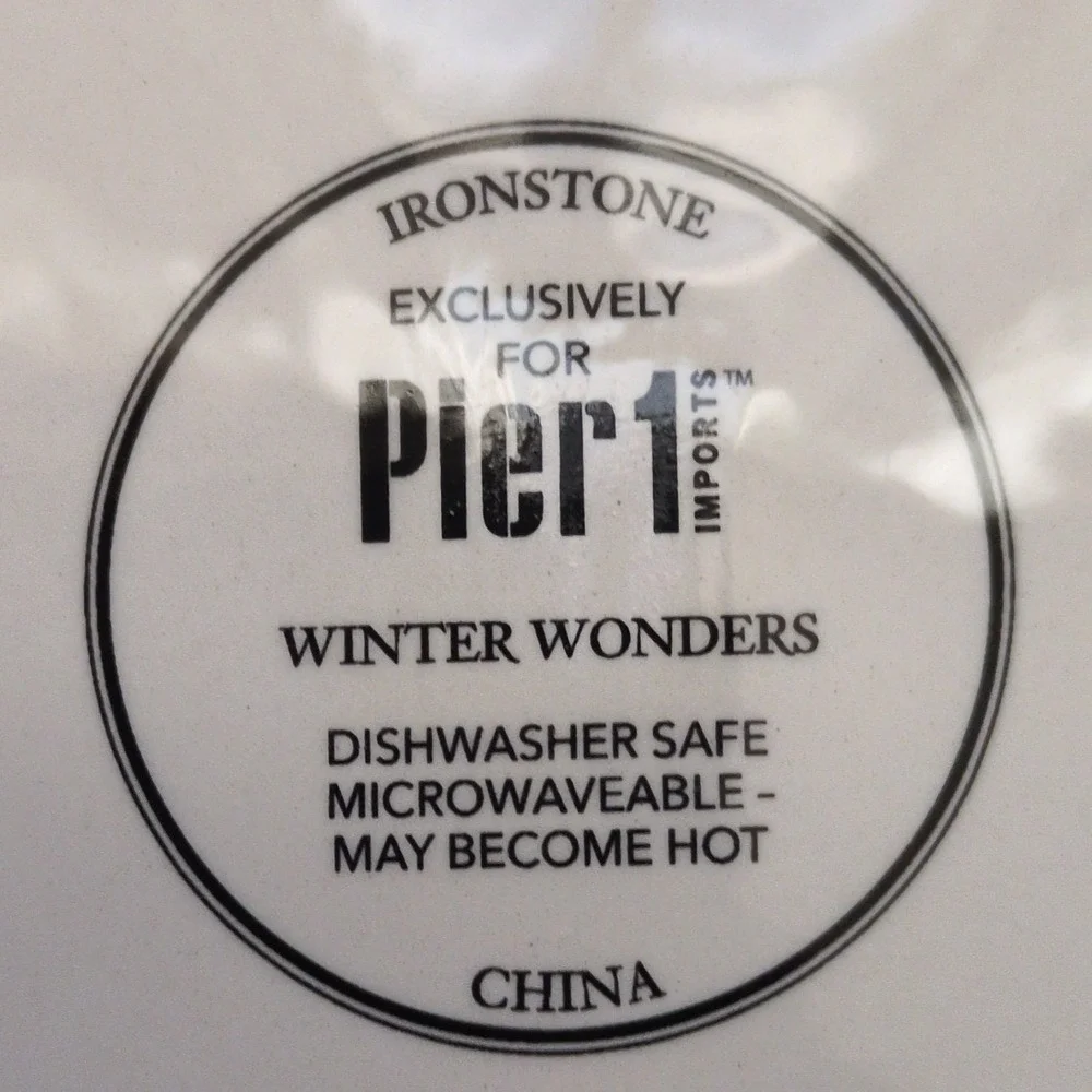 RARE Pier 1 Winter Wonders Dinner Plate Santa Deer Penguin Benny Birds 10.5